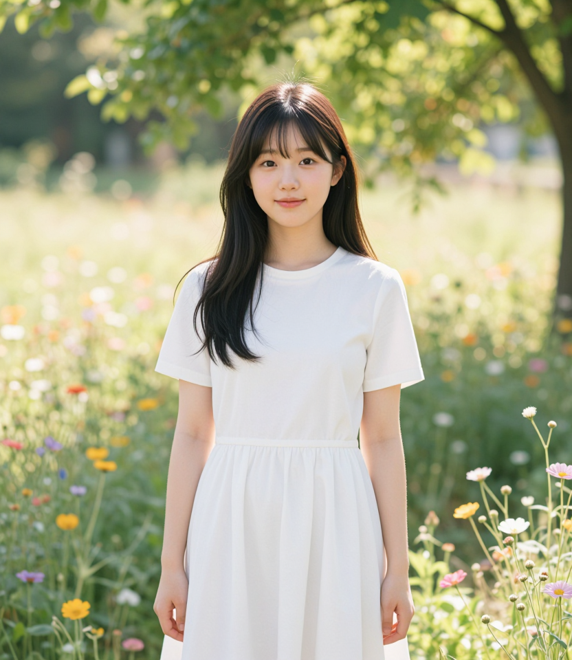 햇살 아래 소녀